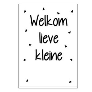 Kaart Welkom lieve kleine ( driehoekjes )