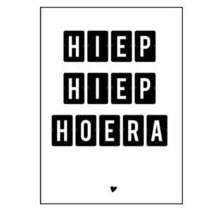 MINI Kaartje Hiep Hiep Hoera