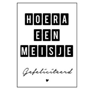 MINI Kaartje Hoera een meisje
