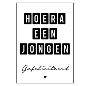 MINI Kaartje Hoera een jongen