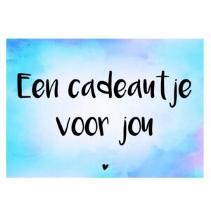 Kaart Een cadeautje voor jou ( Blauw)