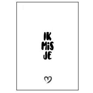 Kaart Ik mis je