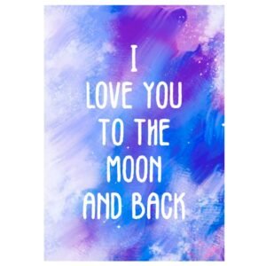 Kaart I Love you to the moon and back