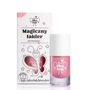 Magical water -based nail polish for kids - pearly pink with glitters