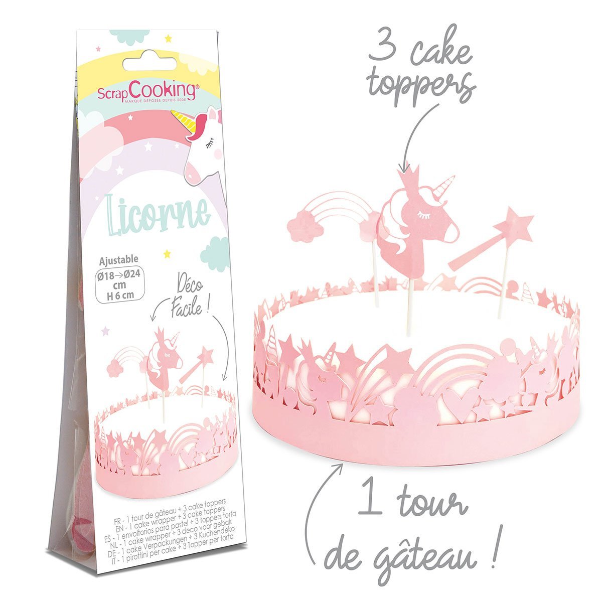 ScrapCooking Cake Wrapper & Topper Eenhoorn
