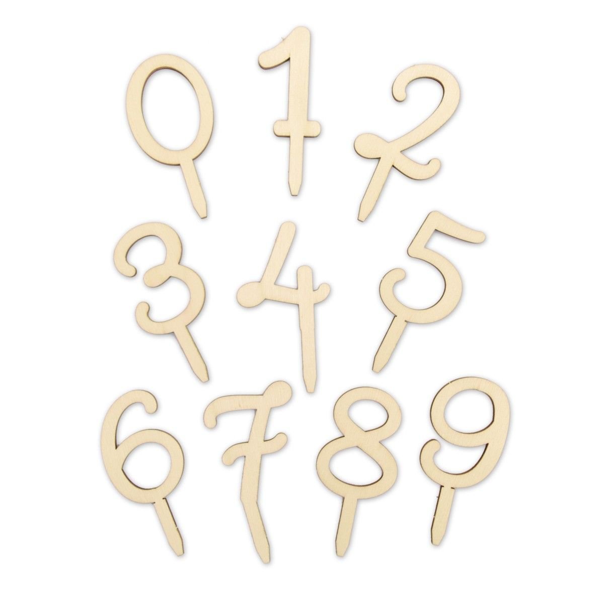 Scrapcooking Cake Topper Wood Number Set/10 - Afbeelding 2