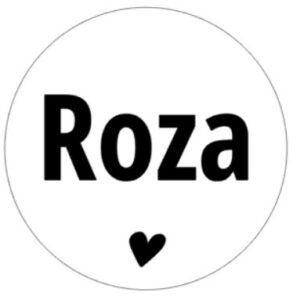 Sticker hartje met naam