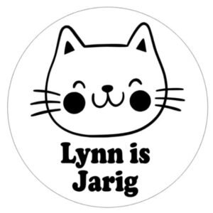 Sticker Poesje met naam