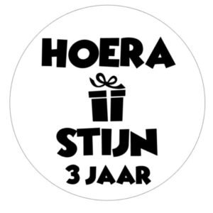 Sticker Hoera met leeftijd