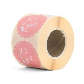 Sticker Its a Girl Roze