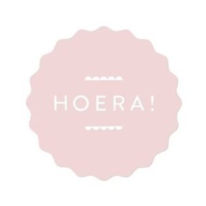 Sticker Hoera soft pink