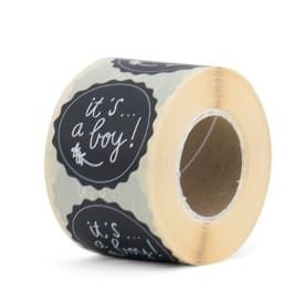 Sticker Its a boy zwart/wit