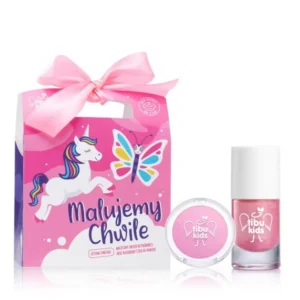 Tibu Kids duo set - Pink Fun - Pink nail polish + natural eye shadow