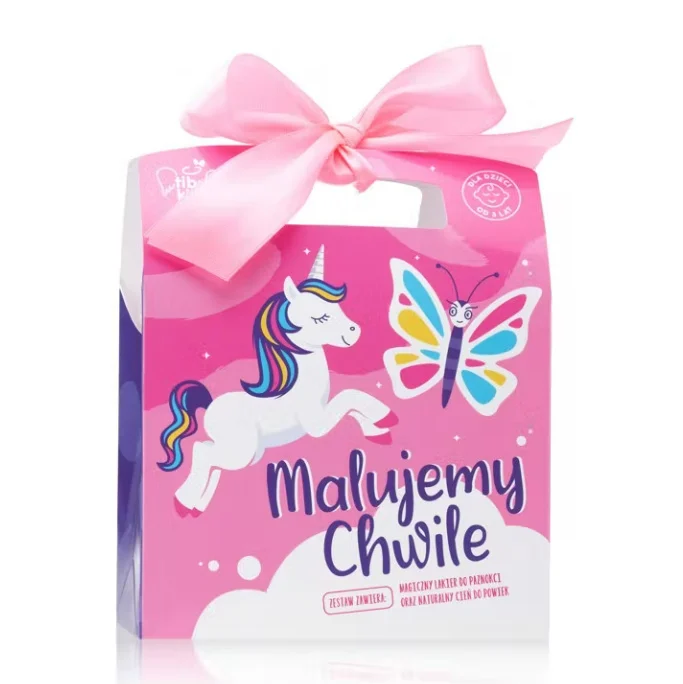 Tibu Kids duo set - Violet Princess - pearly violet nail polish + pink natural eye shadow - Afbeelding 2