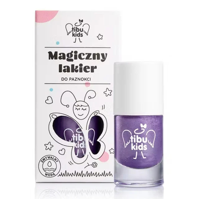 Tibu Kids duo set - Violet Princess - pearly violet nail polish + pink natural eye shadow - Afbeelding 3