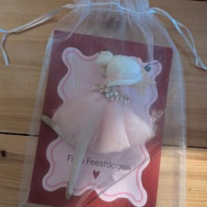 Kerstkaart met ballerina-muis Ornament