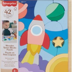 Fisher-Price Houten Ruimteblokkenpuzzel - Vormenpuzzel