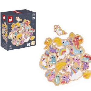 Janod Magneten Eenhoorns en Draken – 24 Houten Magneten