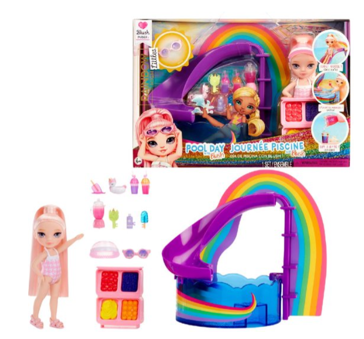 Rainbow High Littles Dagje Zwembad Speelset met Blush