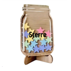 Beloningspot met Kunststof sterren