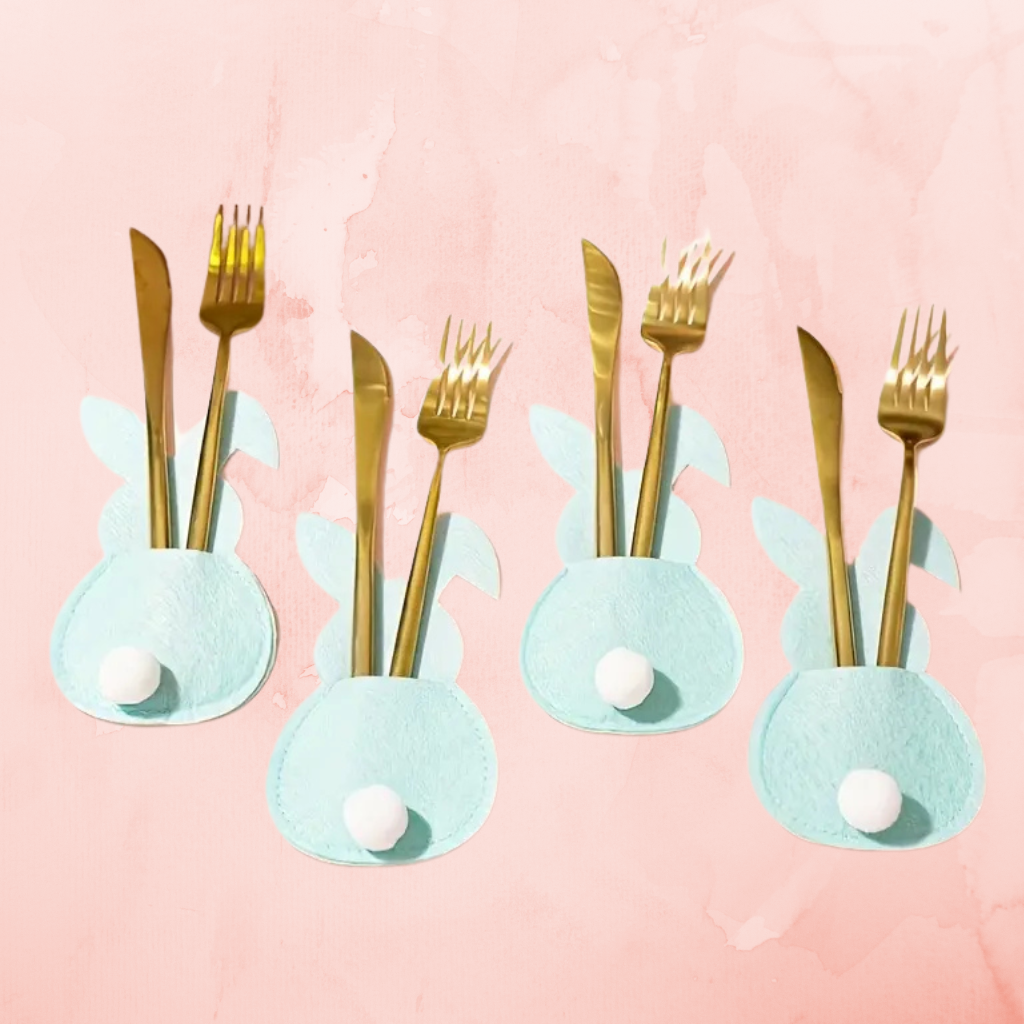 Paashaas Vilt Bestekhouder Mintgroen - Afbeelding 2