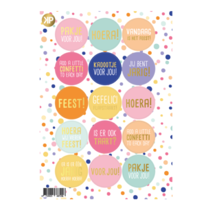 Stickervel – Confetti feest