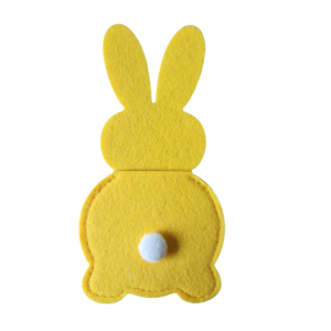 Paashaas Vilt Bestekhouder Geel