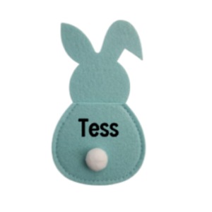 Paashaas Vilt Bestekhouder Mintgroen