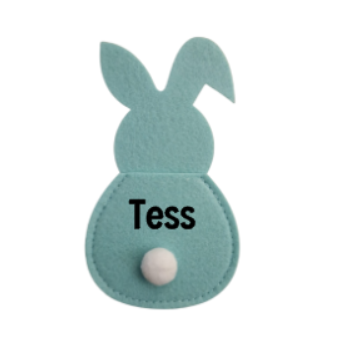 Paashaas Vilt Bestekhouder Mintgroen