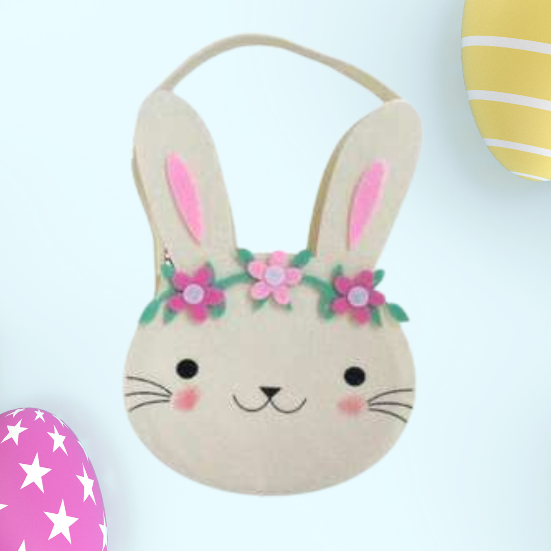 Paasmandje Konijn met Bloemetjes - Afbeelding 2