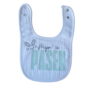 Slab - 'Mijn 1e pasen"Wit met mintgroene letters