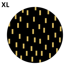 Sticker rond  - Falling Lines zwart/goud
