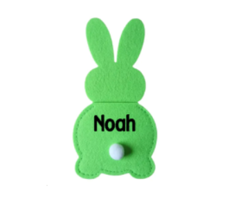 Paashaas Vilt Bestekhouder Groen - Afbeelding 2