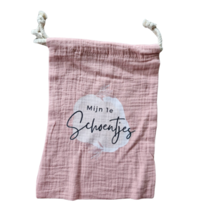Bewaarzakje Mijn Eerste Schoentjes  - Roze