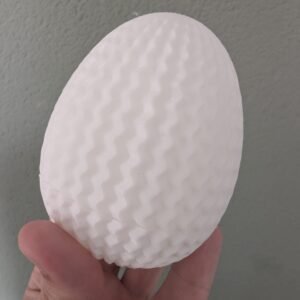 3D-Gedrukt Decoratief Ei met Doolhof Wit