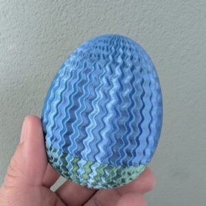 3D-Gedrukt Decoratief Ei met Doolhof Paars/Blauw