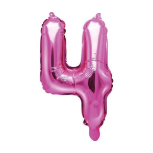 Folieballon cijfer 4 Roze