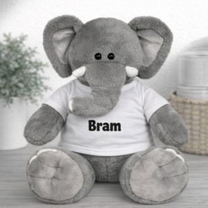 Funnies Olifant Luka grijs 45cm met naam