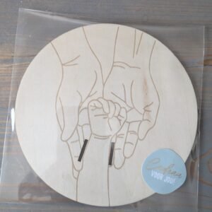 Geboortearmband houder van hout