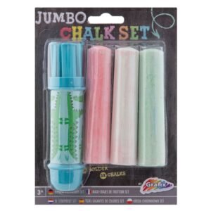 Jumbo Krijthouder + Krijt, 3st. Groen Krokodil