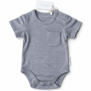 Little Dutch - Romper korte mouw Blauw maat 74/80