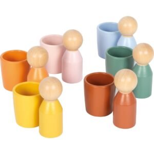 Montessor sorteerbekers met poppetjes