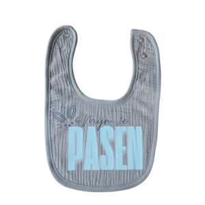 Slab - 'Mijn 1e pasen"Grijs met mintgroene letters