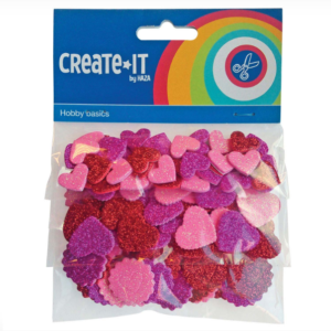 Foamstickers Hartjes en Rondjes, 132st.