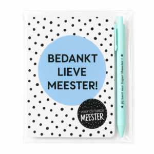 Kaart met Pen - "Jij bent een Super Meester !
