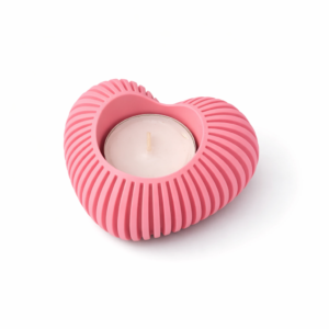 Waxinelichthouder Hart Roze