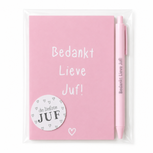 Kaart met Pen - "Bedankt Lieve Juf !