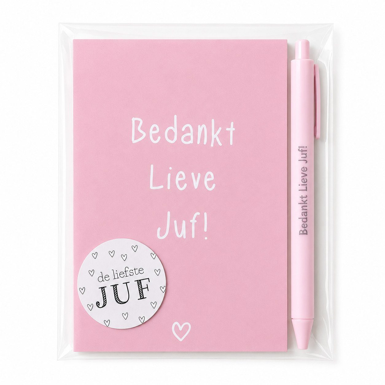Kaart met Pen - "Bedankt Lieve Juf !