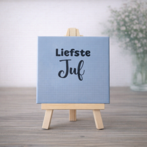 Tegeltje – Jij bent de Liefste Juf licht Paars/ Blauw