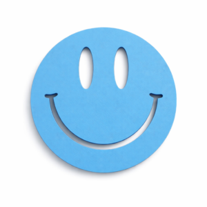 Blauwe Smiley Onderzetter